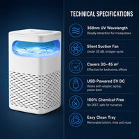 Electric Mosquito Trap Lamp with Suction