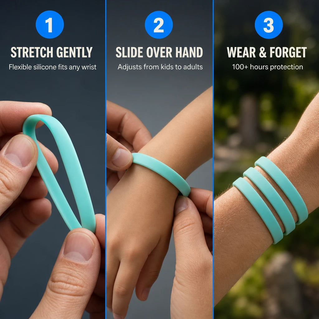 Adjustable Silicone Mosquito Repellent Bracelet