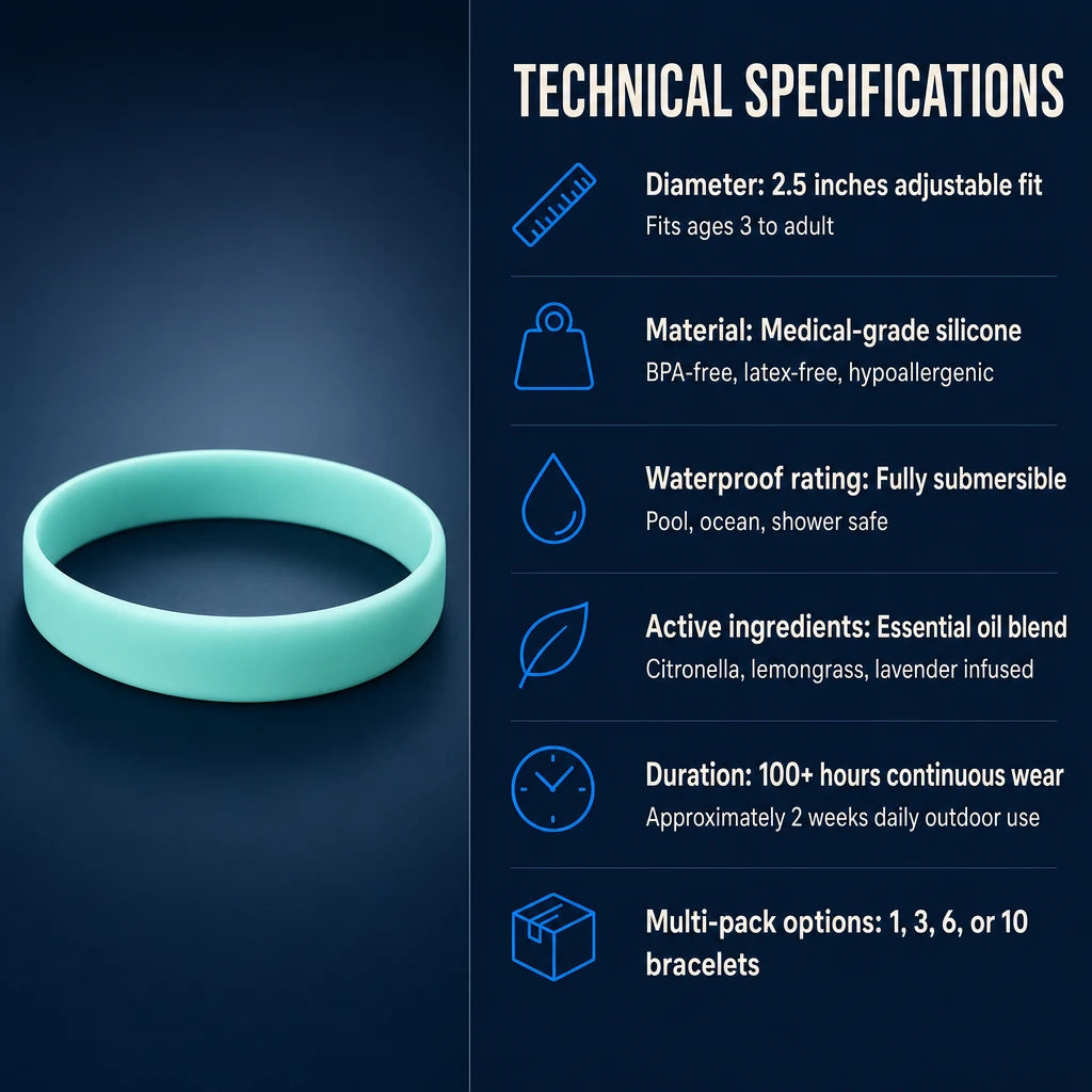 Adjustable Silicone Mosquito Repellent Bracelet