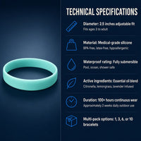 Adjustable Silicone Mosquito Repellent Bracelet