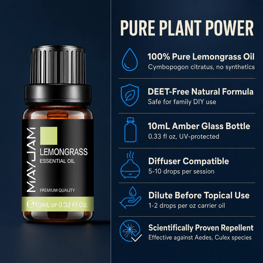 Pure Natural Essential Oil Set (10ml) – Lemongrass