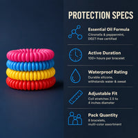 Waterproof Mosquito Repellent Bracelets 3pcs