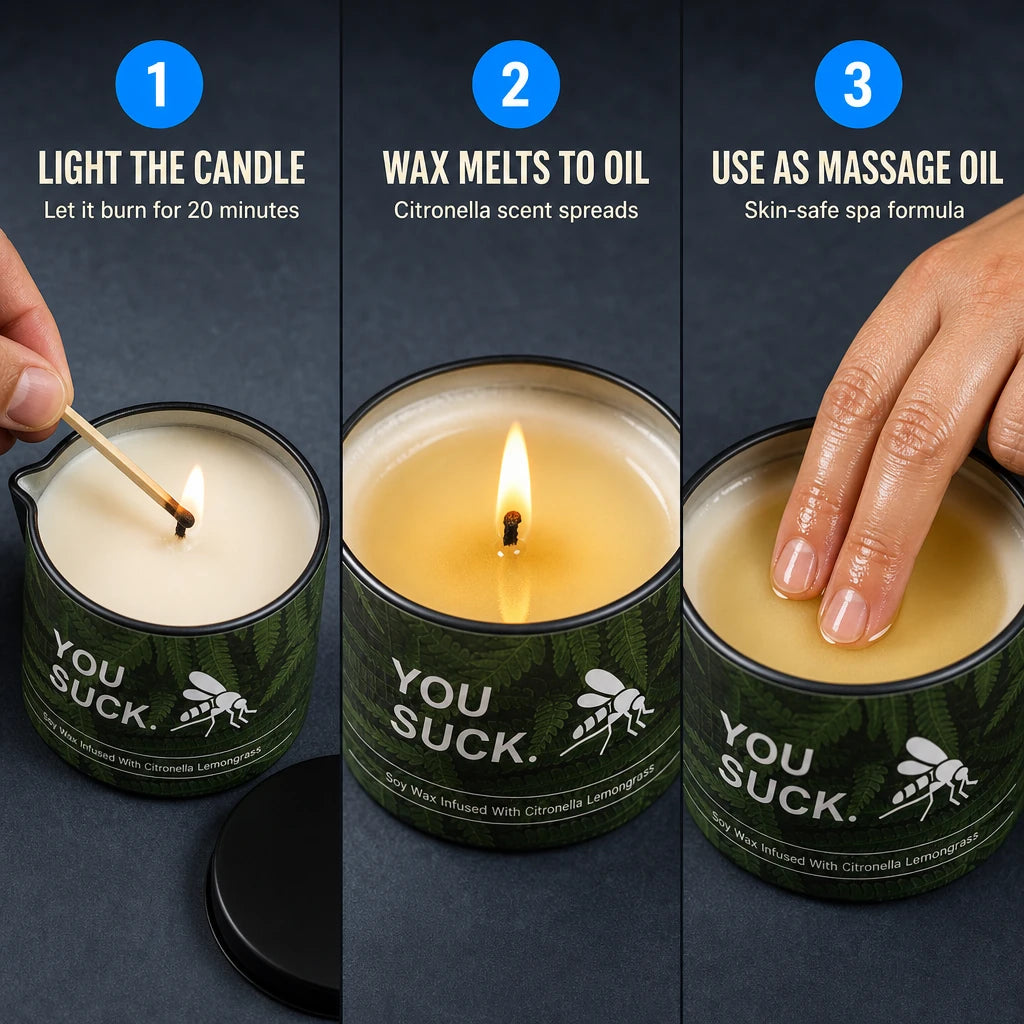 Citronella Massage Oil Candle