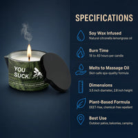 Citronella Massage Oil Candle