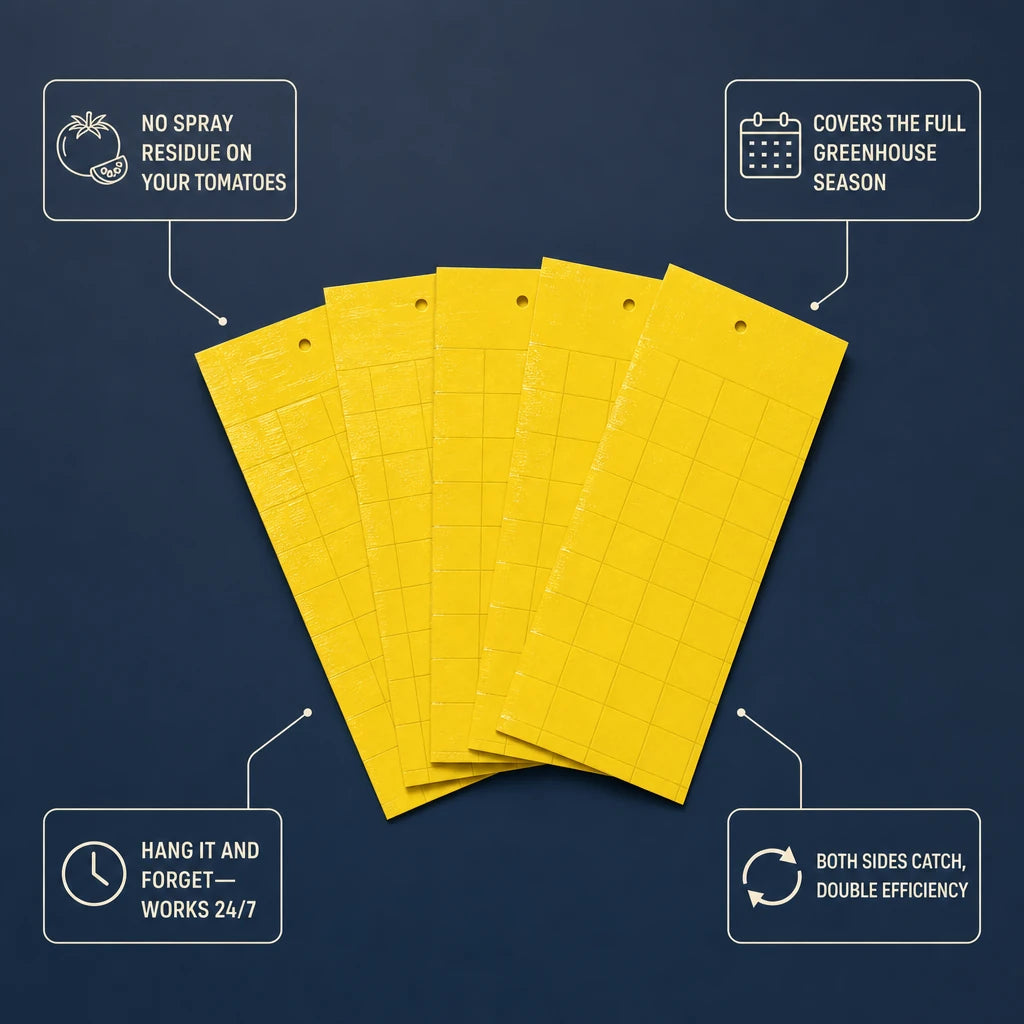 Dual-Sided Yellow Sticky Fly Traps 20pcs