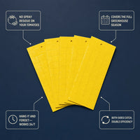 Dual-Sided Yellow Sticky Fly Traps 20pcs