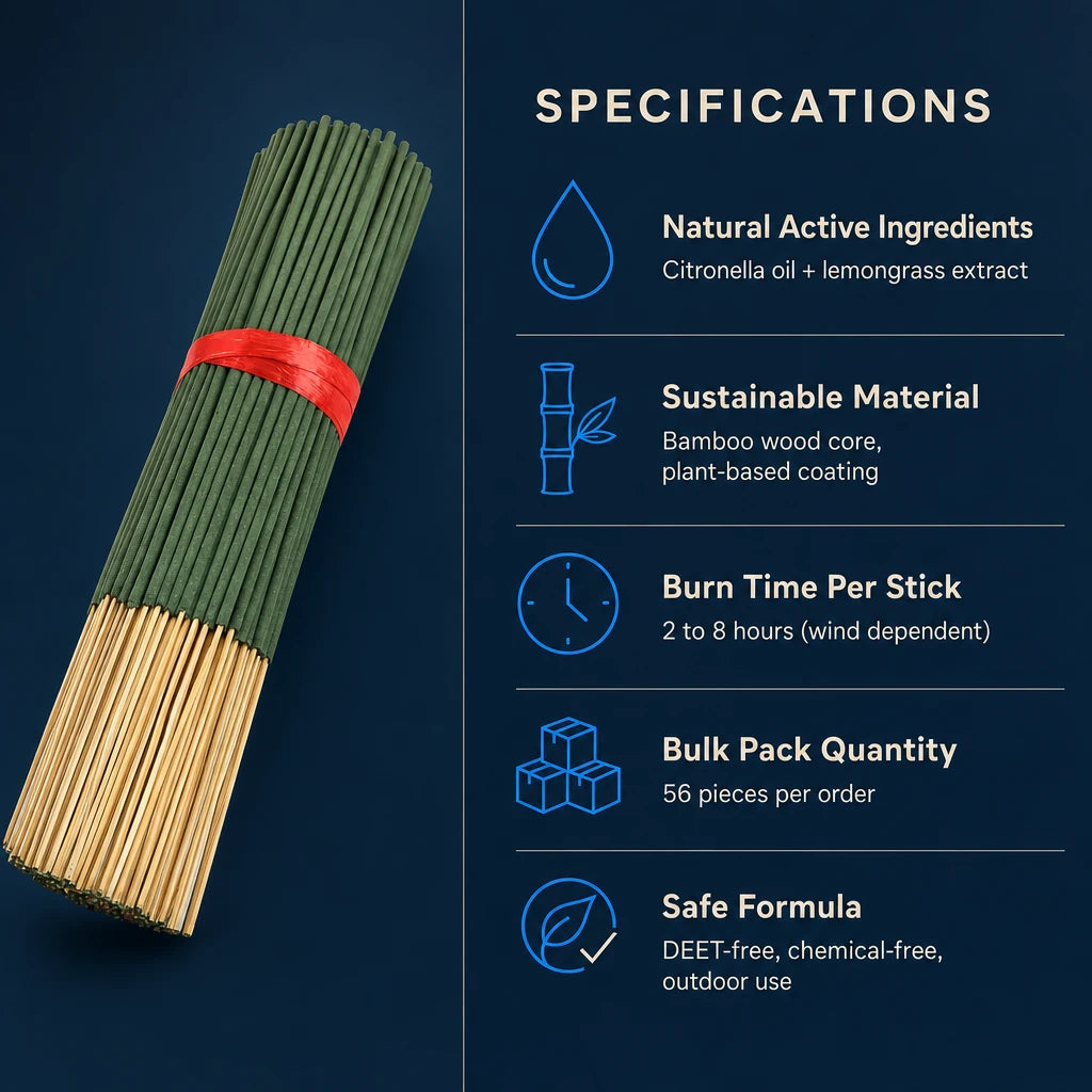 Natural Citronella Incense Sticks 20pcs
