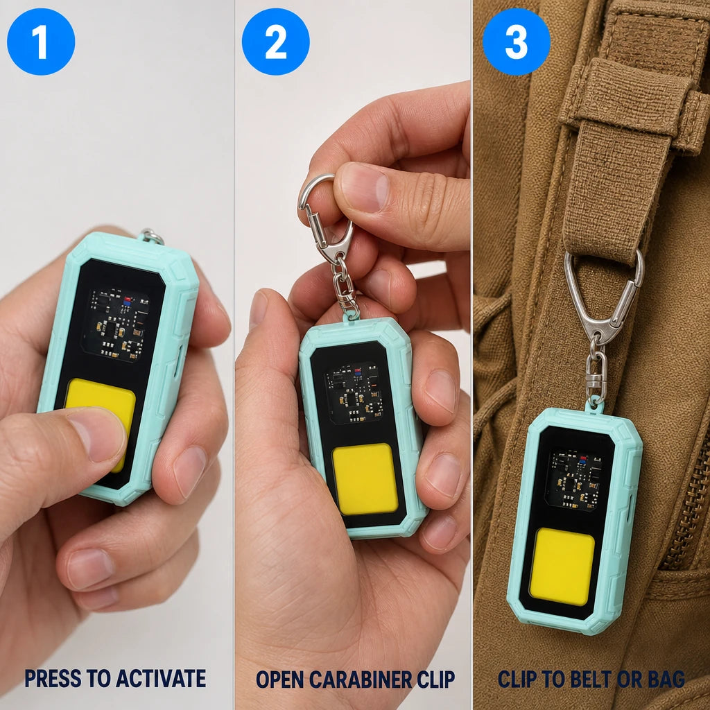 Ultrasonic Mosquito Repellent Clip with LED Light