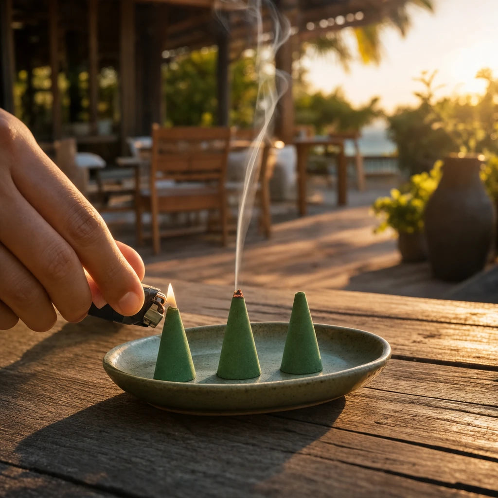 Lemongrass Citronella Incense Cones – Aromatherapy for Home 25pcs