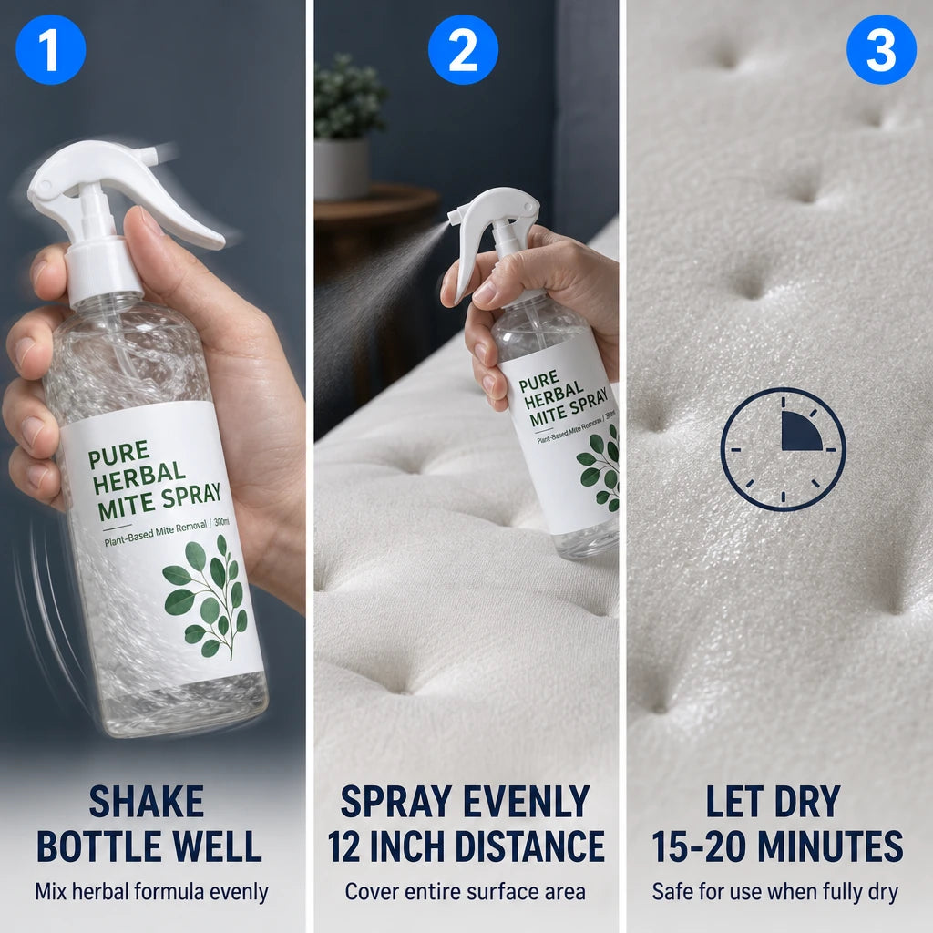 Natural Herbal Mite Removal Spray (300ml) – Plant-Based Bed