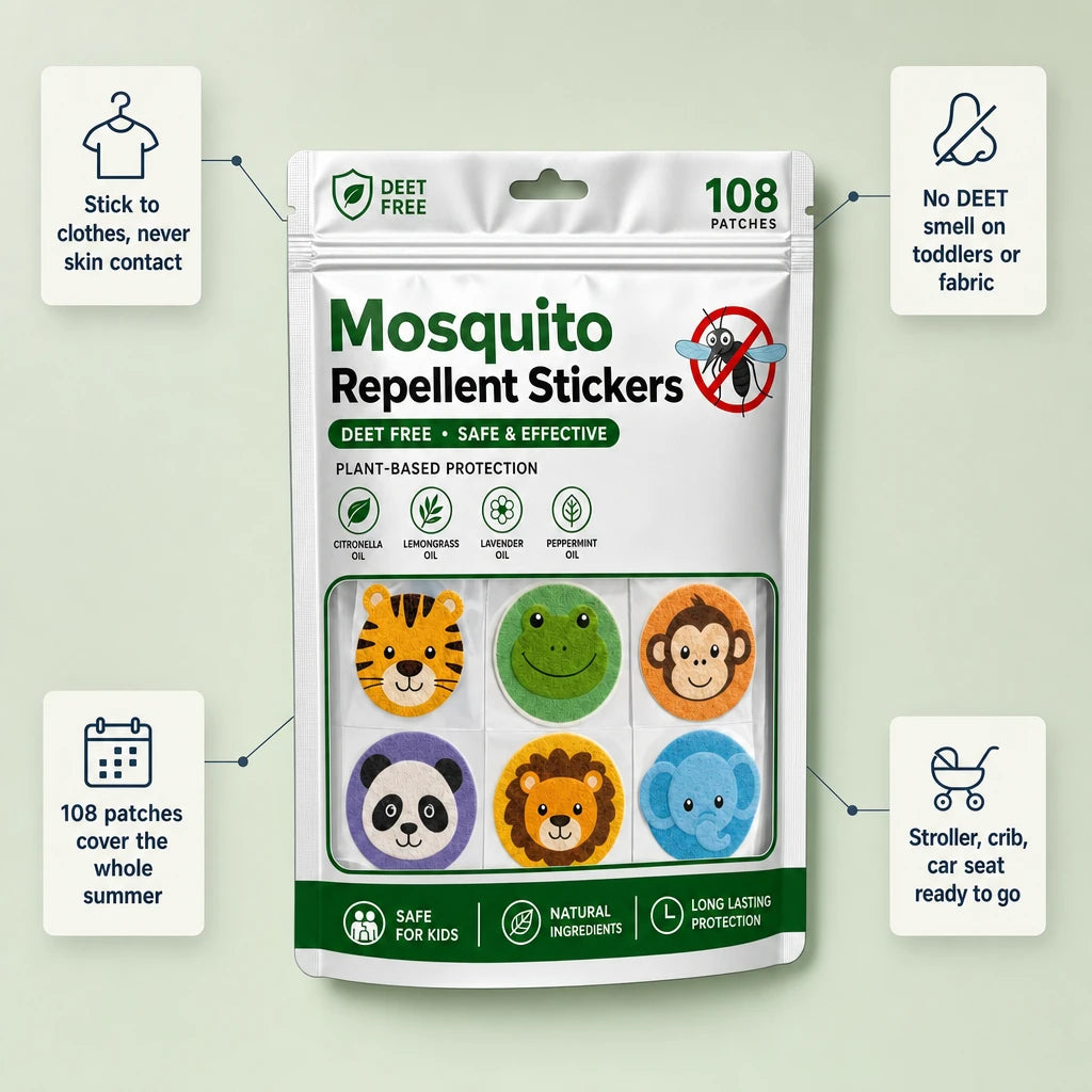 DEET-Free Mosquito Repellent Stickers