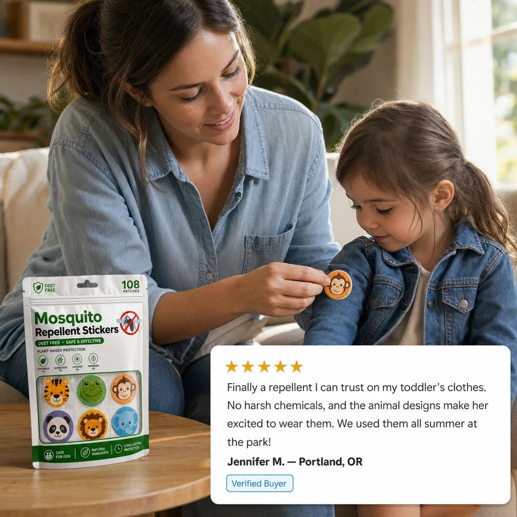 DEET-Free Mosquito Repellent Stickers