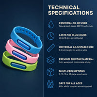 Essential Oil Anti-Mosquito Wristbands 5pcs