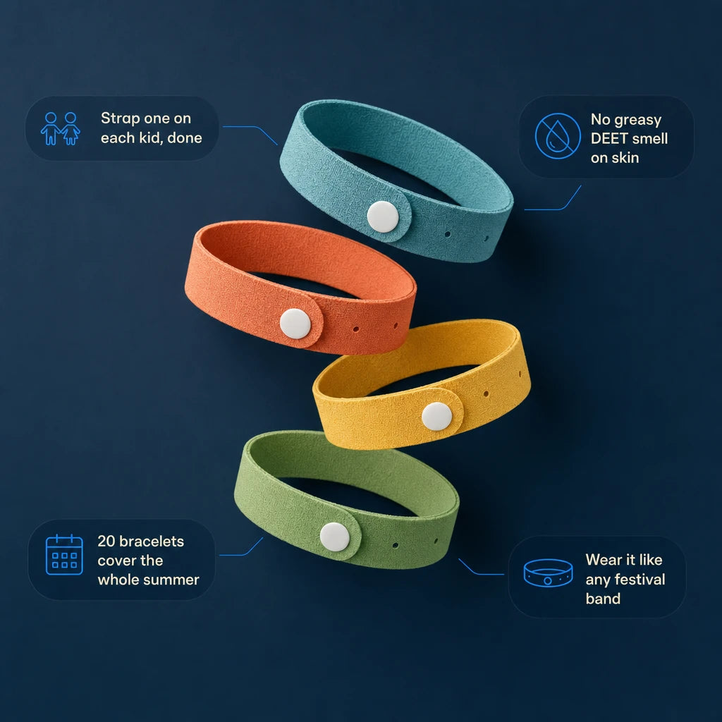 Natural Mosquito Repellent Bracelets 5pcs