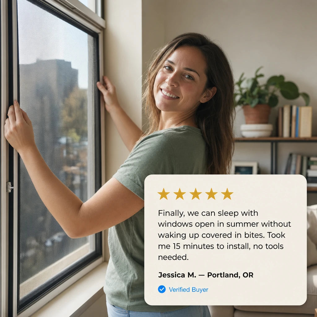 DIY Self-Adhesive Window Insect Screen