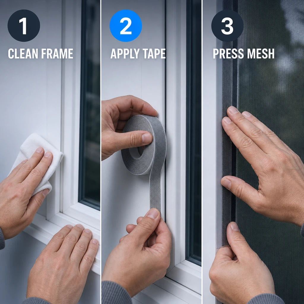 DIY Self-Adhesive Window Insect Screen