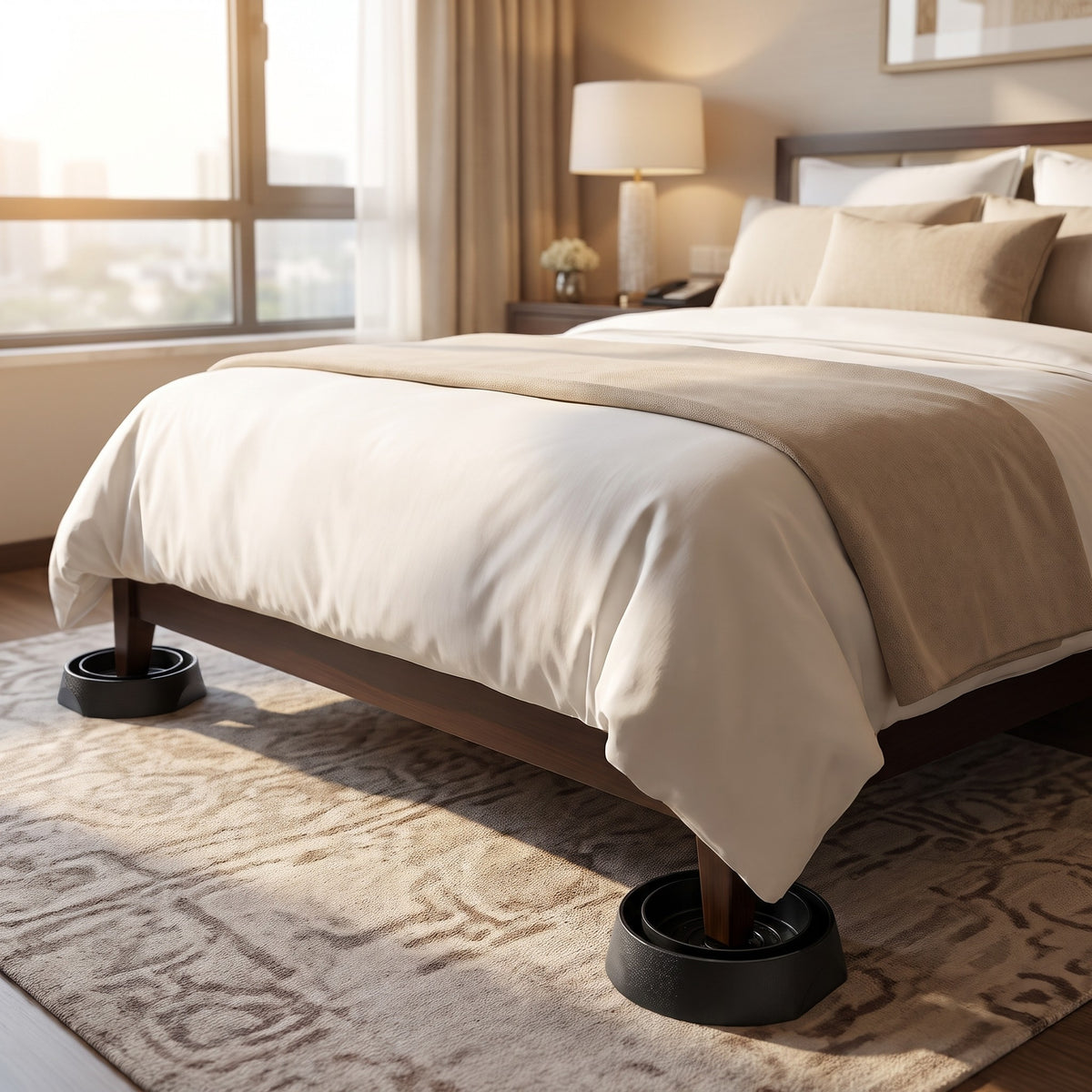 Bed Bug Interceptor Traps, 4-Pack - in use