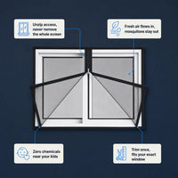 Custom-Size Window Mosquito Net with Zipper
