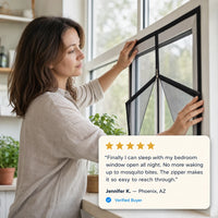 Custom-Size Window Mosquito Net with Zipper