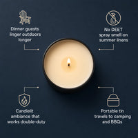 18-Hour Citronella Soy Candle in Black Tin