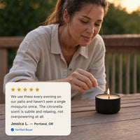 18-Hour Citronella Soy Candle in Black Tin