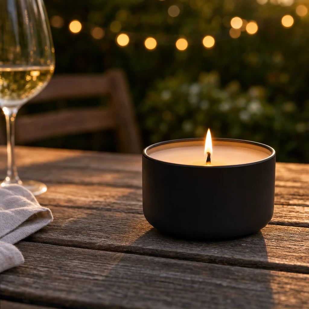 18-Hour Citronella Soy Candle in Black Tin