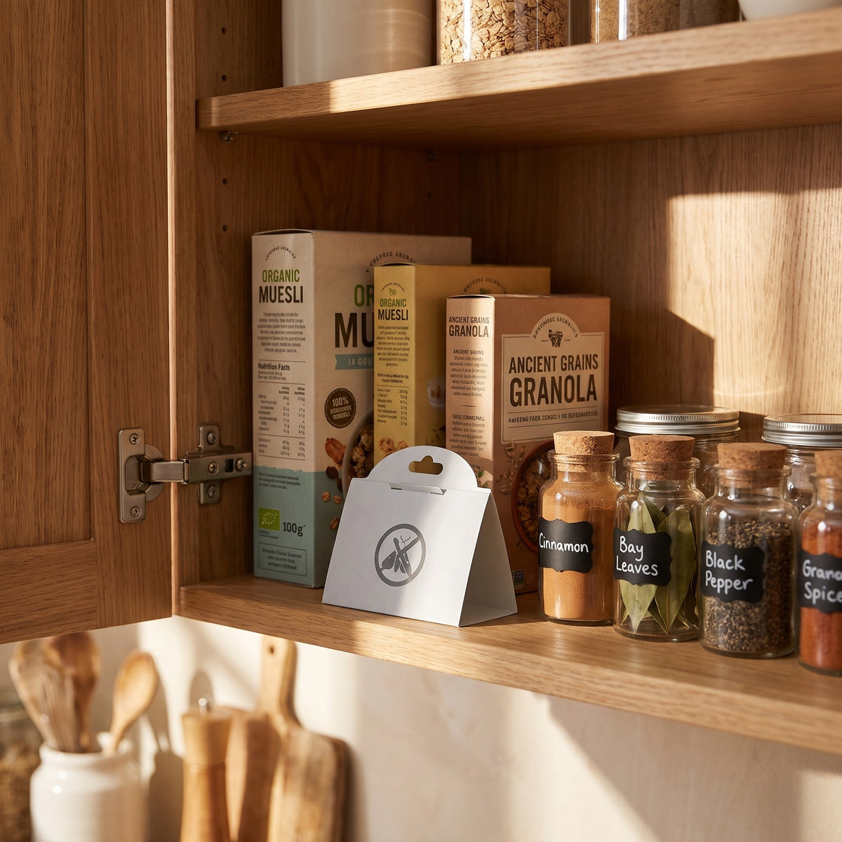 Clothes and Pantry Moth Traps, 6-Pack - in use