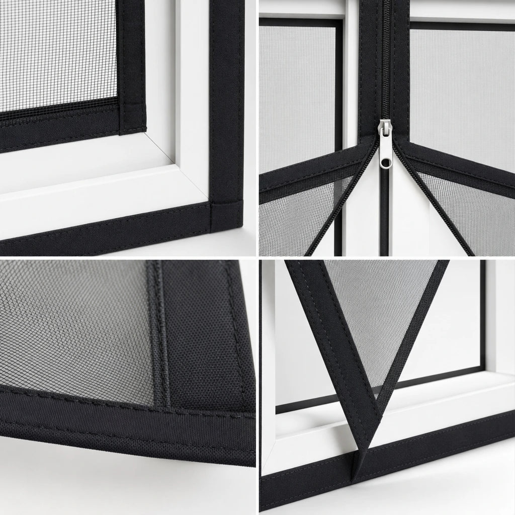 Block 2 — Custom-Size Window Mosquito Net with Zipper
