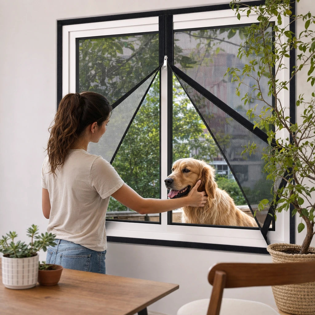 Block 3 — Custom-Size Window Mosquito Net with Zipper