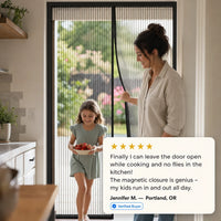 Diamond Mesh Magnetic Door Curtain – No Drilling
