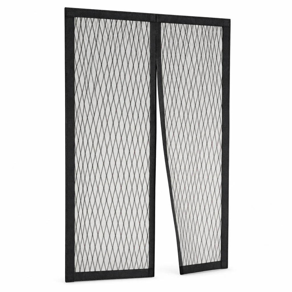 Diamond Mesh Magnetic Door Curtain – No Drilling
