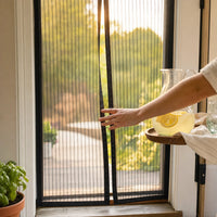 Diamond Mesh Magnetic Door Curtain – No Drilling