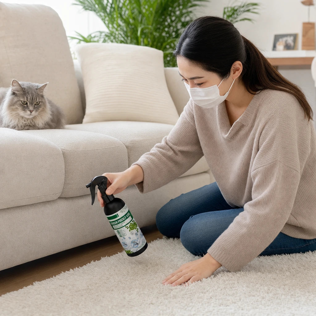 Block 3 — Dust Mite & Bed Bug Killer Spray – Sofas & Carpets 100mL