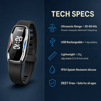 Smart Ultrasonic Mosquito Repellent Watch