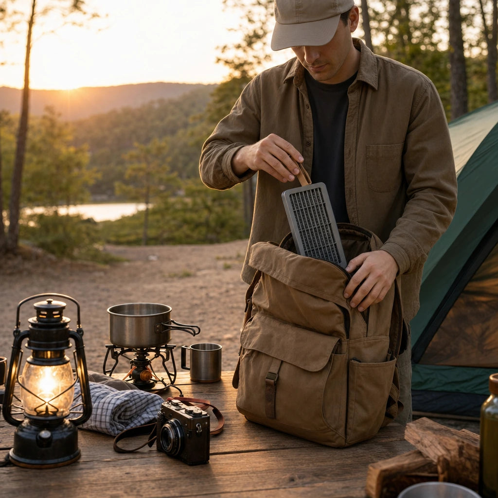 Block 1 — Foldable Electric Mosquito Swatter & Zapper Lamp