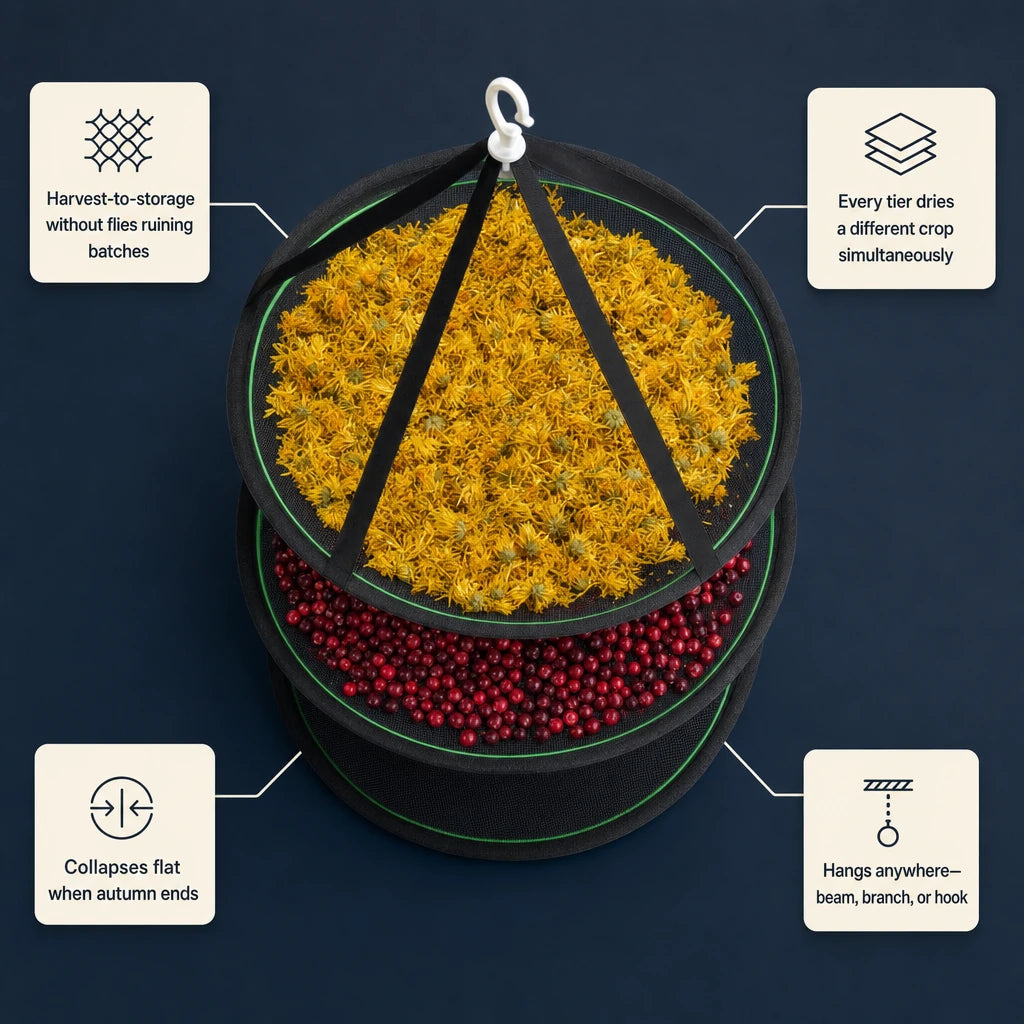 Folding Food & Herb Drying Net