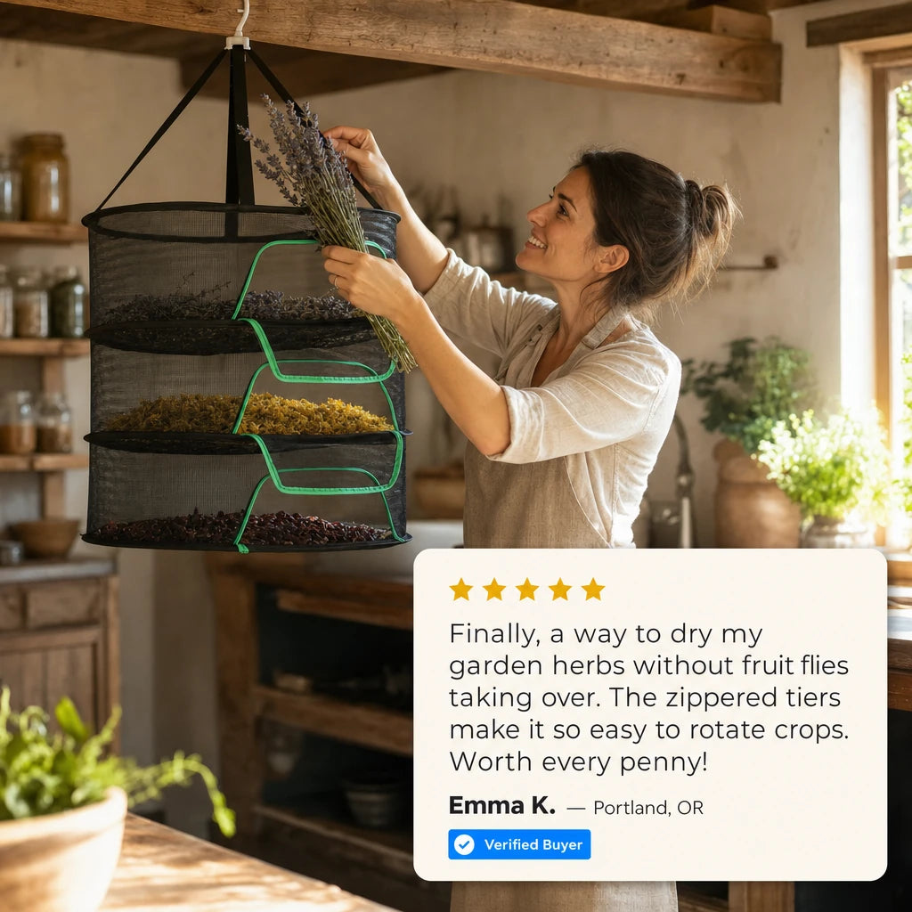 Folding Food & Herb Drying Net