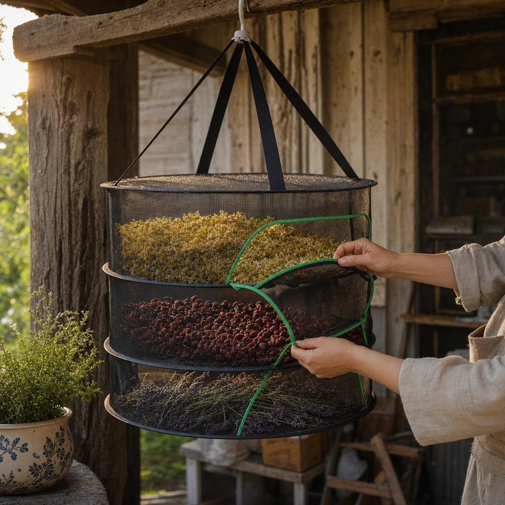 Folding Food & Herb Drying Net