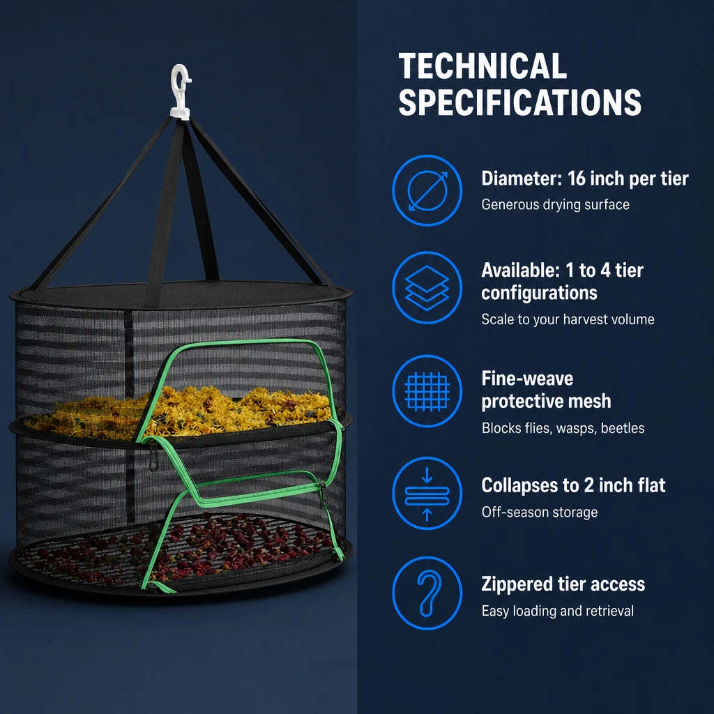 Folding Food & Herb Drying Net