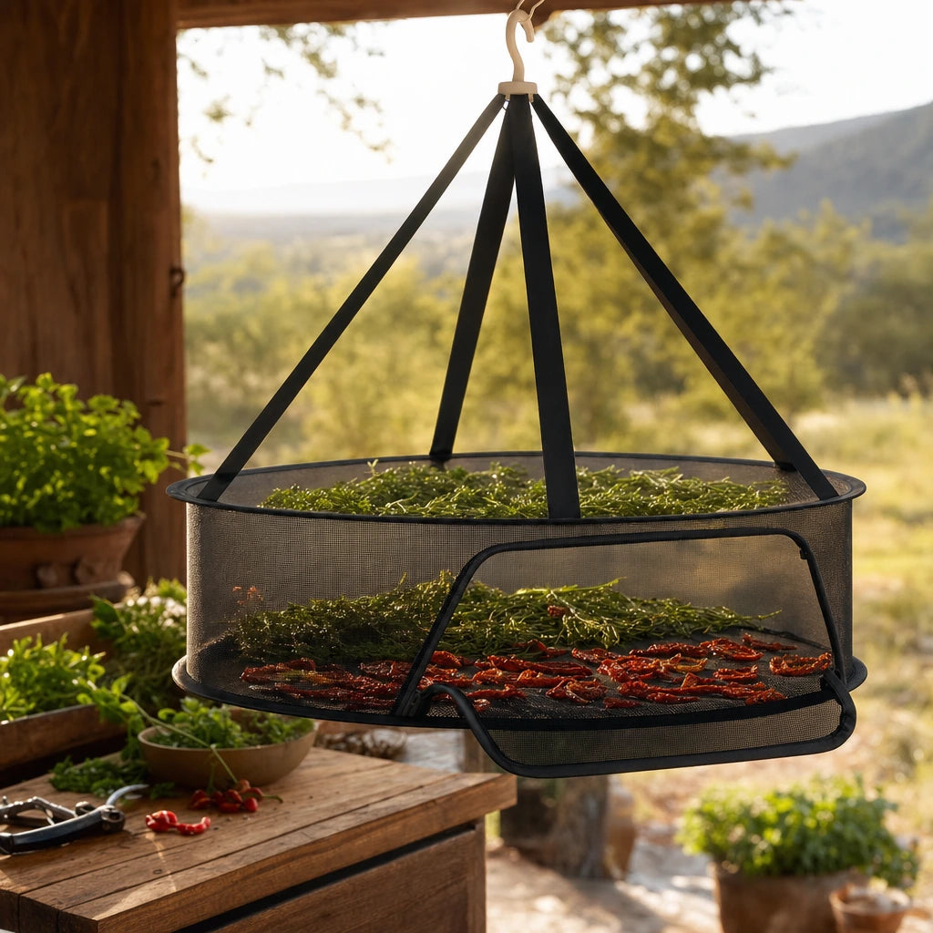 Block 1 — Folding Food & Herb Drying Net