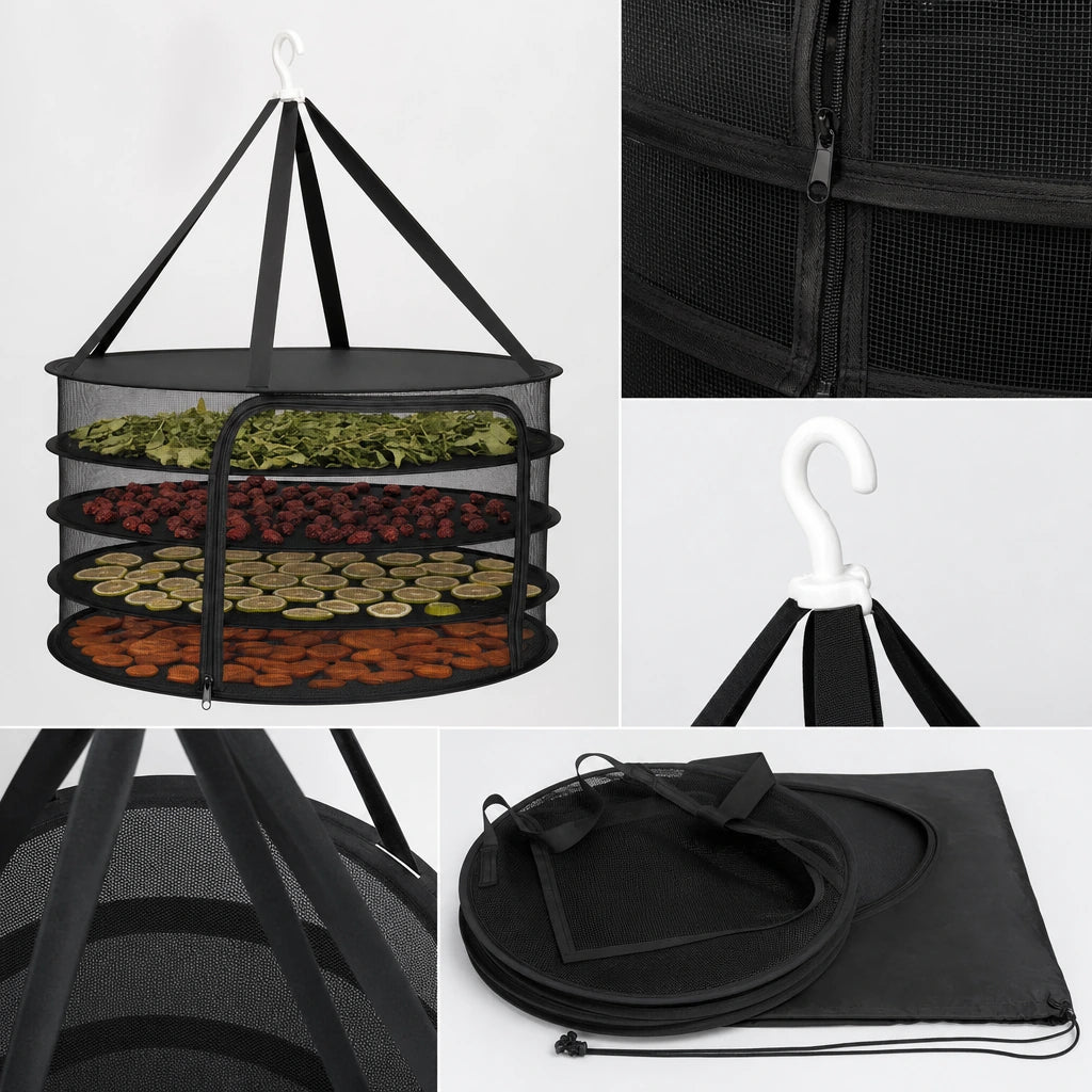 Block 2 — Folding Food & Herb Drying Net