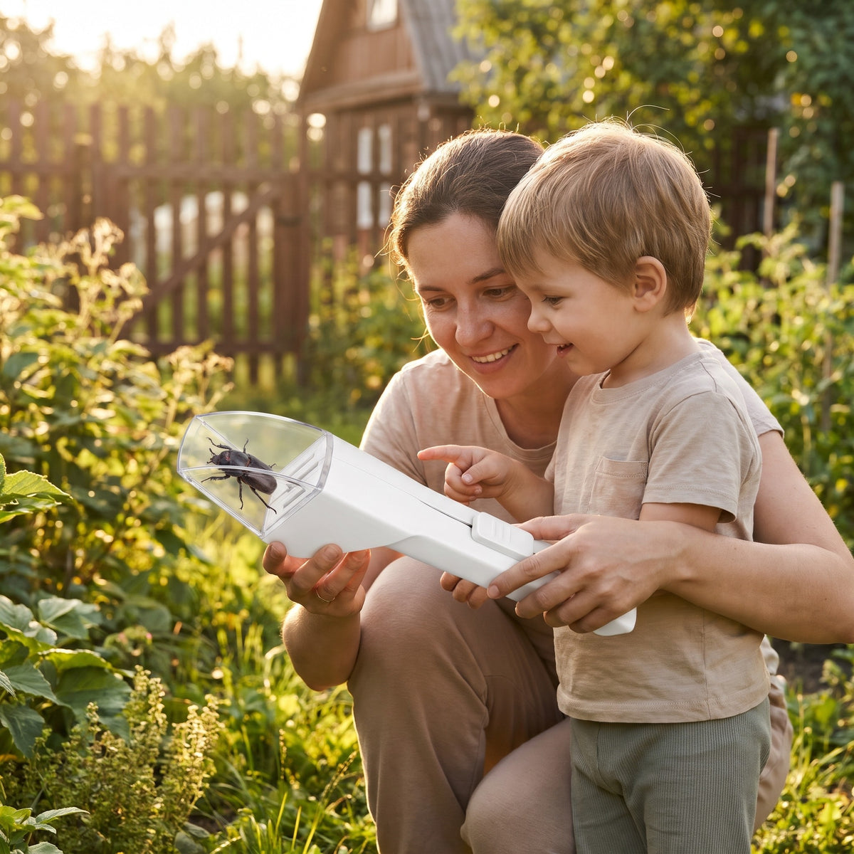 Handheld Spider and Insect Catcher - in use