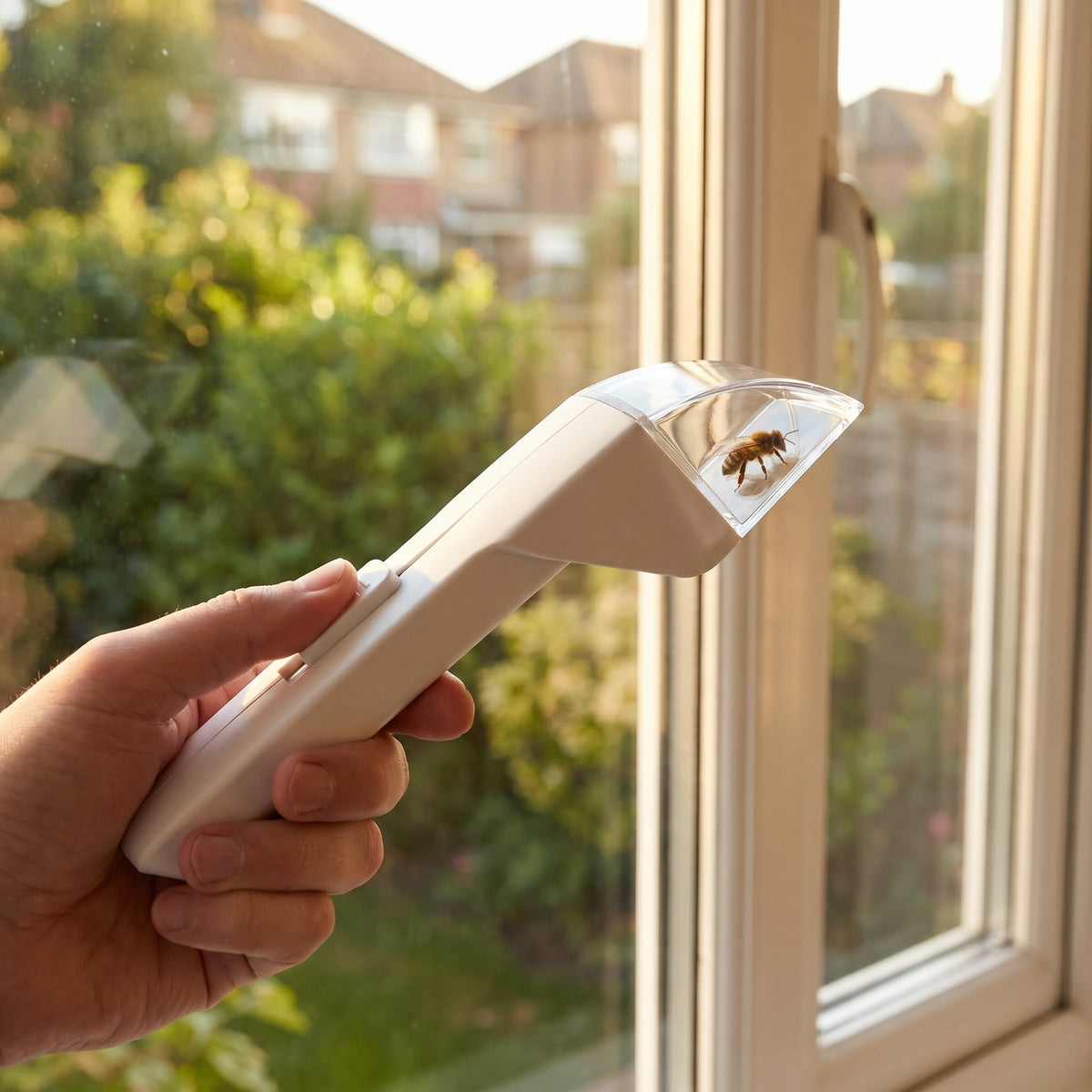 Handheld Spider and Insect Catcher - in use