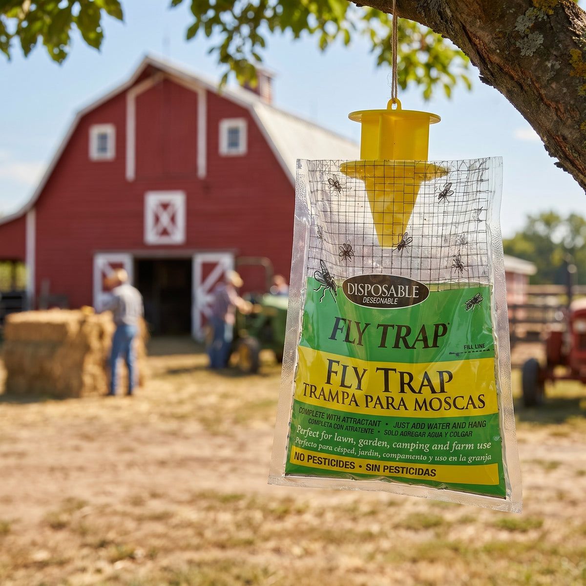 Hanging Fly Trap Bag with Bait