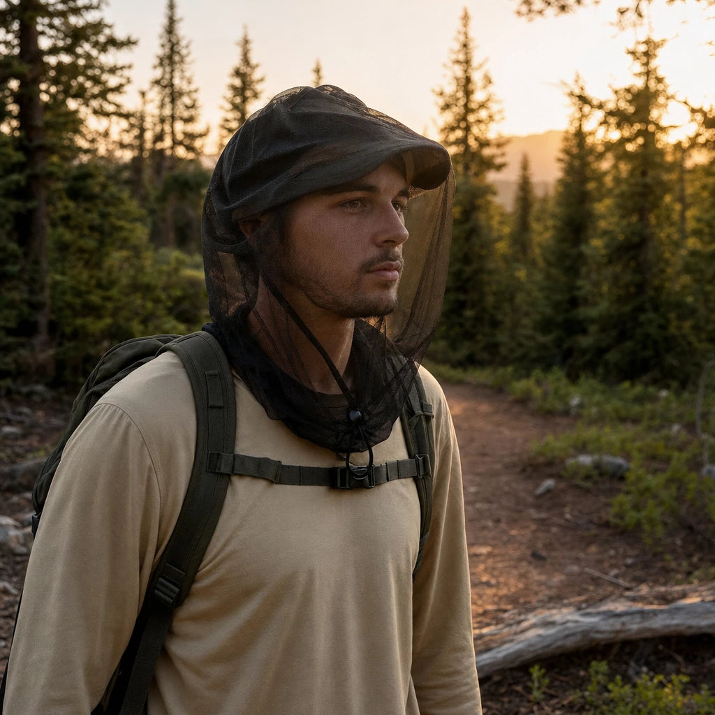 Block 1 — Head & Face Mosquito Net Hat