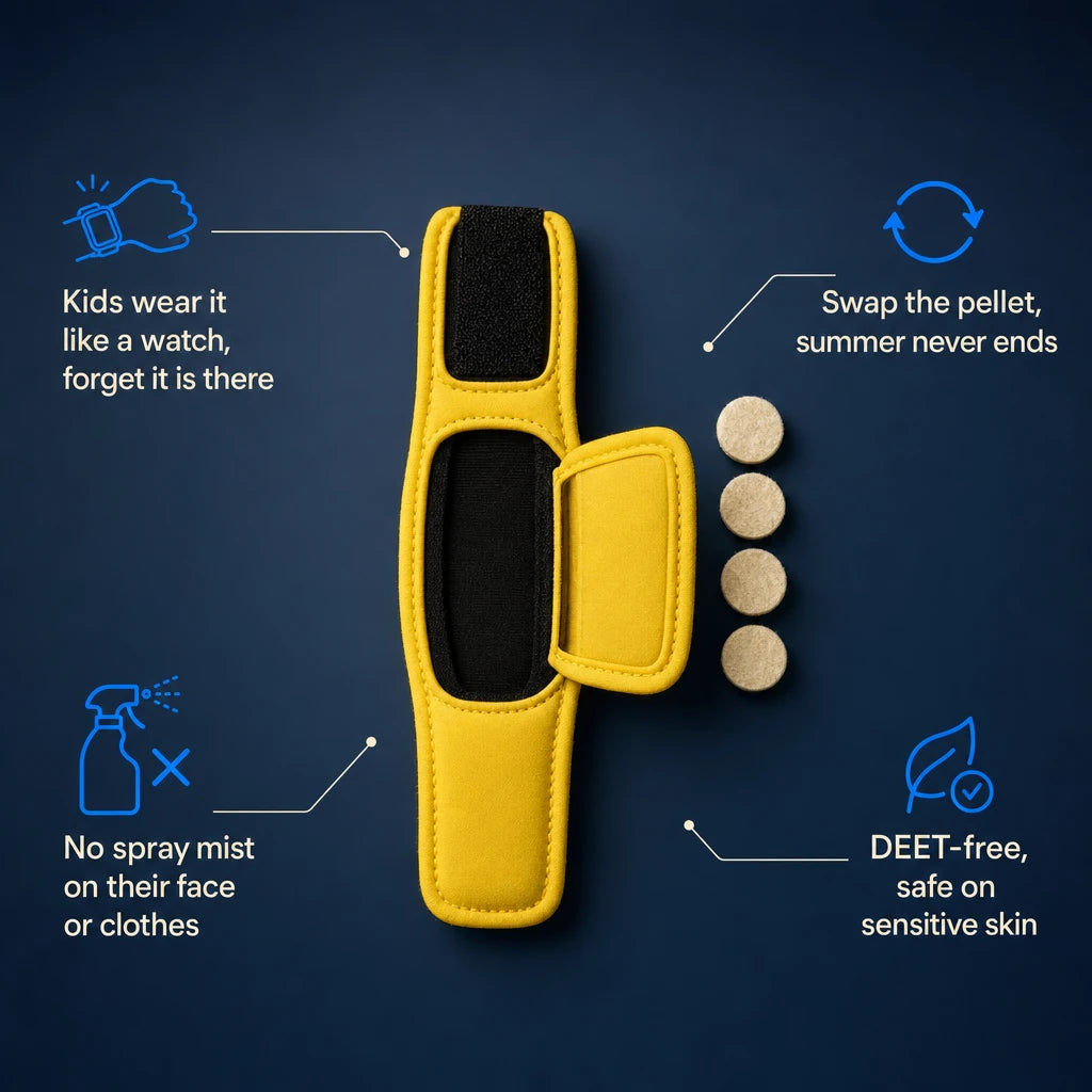 Insect Repellent Bracelet with 4 Refill Pellets