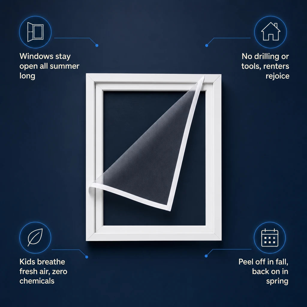 Invisible Mosquito Window & Door Screen – Custom Sizes