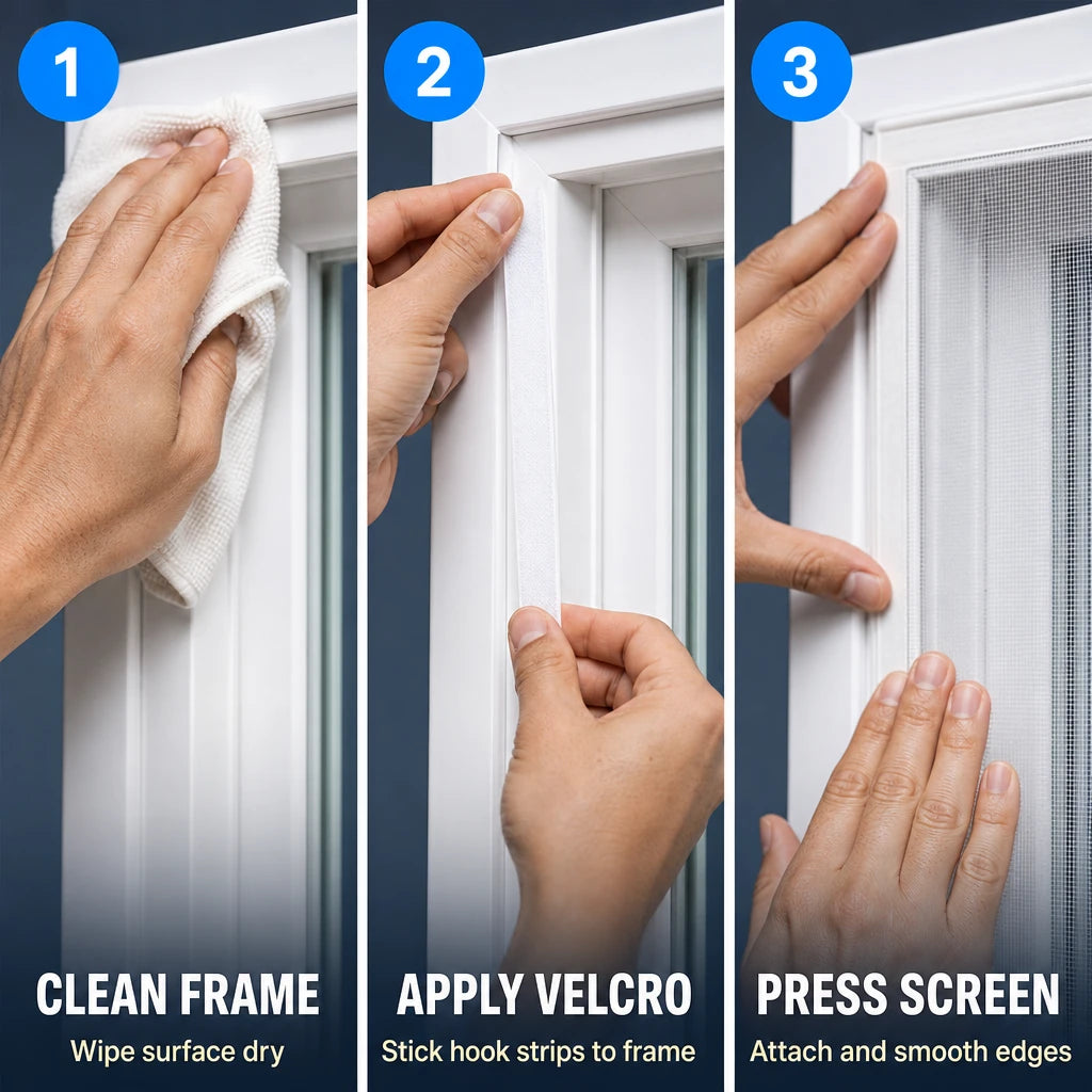Invisible Mosquito Window & Door Screen – Custom Sizes