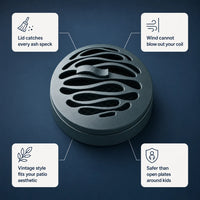 Retro Round Mosquito Coil Burner with Lid