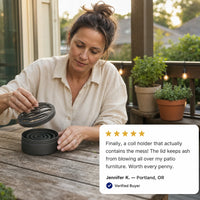 Retro Round Mosquito Coil Burner with Lid